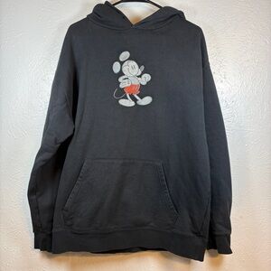 Mickey Mouse Genuine Mousewear Pullover Hoodie Adults Men Womens Large Black